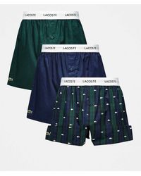 Lacoste - 3 Pack Woven Boxer - Lyst