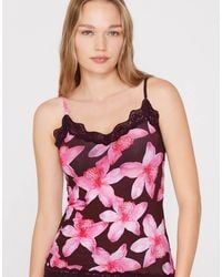 Tezenis - V-Neck Camisole With Lace Insert - Lyst