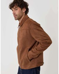 Threadbare - Faux Suede Collared Jacket - Lyst