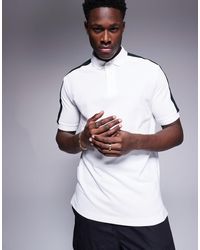 ARMANI EXCHANGE - Polo Shirt With Contrast Logo Taping - Lyst
