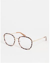 Quay Quay - jezabell inlay - occhiali marroni rotondi con lenti per luce blu - Marrone