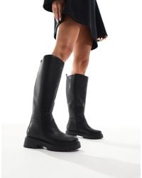 London Rebel - – olivia – klobige, kniehohe stiefel - Lyst