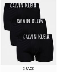Calvin Klein - Plus - intense power cotton stretch - confezione da 3 paia di boxer aderenti neri - Lyst