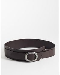 Mango - Riem Van Leer Met Zilveren Gesp - Lyst