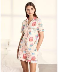Chelsea Peers - Cotton Tea Party Print Short Pyjama Set - Lyst