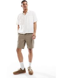 Only & Sons - Short noué à la taille en lin mélangé - taupe - Lyst