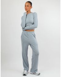 SIMMI - Mila Soft Stripe Fine Ribbed Trouser - Lyst