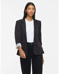Vila - Saga Jersey Slim Fit Blazer - Lyst