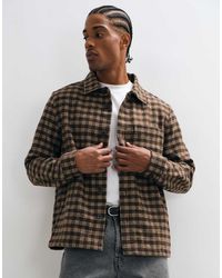 New Look - Ruimvallend Geruit Overshirt - Lyst
