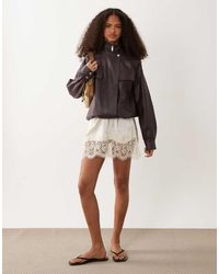 Wednesday's Girl - Wednesdays Girl Faux Leather Oversized Pocket Detail Jacket - Lyst