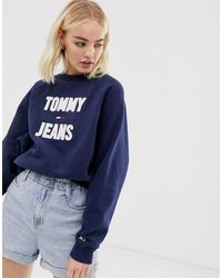 Tommy Hilfiger Sweatshirt Met Logo - Blauw