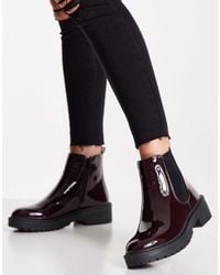 Damen Stiefeletten Plateau Boots Profil-Sohle Blockabsatz Schuhe 899731 New Look