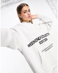 ASOS - Asos – weekend collective – oversize-kapuzenpullover - Lyst