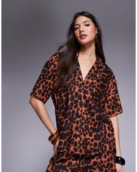 ASOS - Revere Collar Linen Co-ord Shirt - Lyst