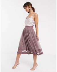 little mistress tulle midi prom skirt