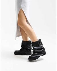 Bershka - – flache ankle-boots - Lyst