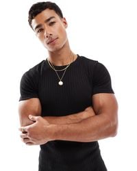 Jack & Jones - Muscle Fit Ribbed T-shirt - Lyst
