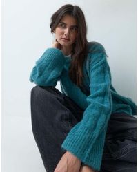 ASOS - Wide Rib Boxy Crew Jumper - Lyst