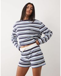 4th & Reckless - Short d'ensemble en coton majoritaire avec taille élastique et rayures - Lyst