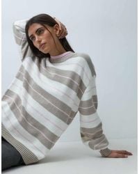 Hollister - Oversized Knitted Crew Neck Jumper - Lyst