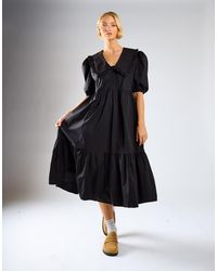 Glamorous - Short Sleeve Midi Dress - Lyst