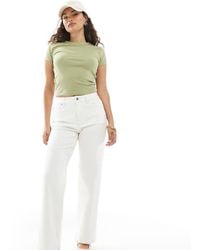 Miss Selfridge - Heart Pocket Straight Leg Jeans-white - Lyst