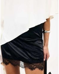 NA-KD - Asymmetric Lace Skirt - Lyst