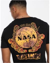 Alpha Industries - Nasa davinci - t-shirt nera con stampa sul retro - Lyst