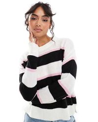 Brave Soul - Stripe Crew Neck Jumper - Lyst