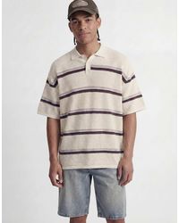 Jack & Jones - Stripe Crochet Polo - Lyst