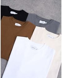 TOPMAN - 5 Pack Classic Fit T-shirt - Lyst