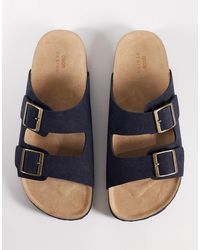 ASOS - Two Strap Sandals With Cork Soles - Lyst