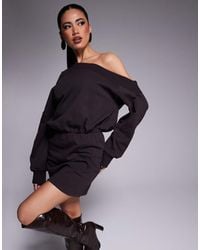 ASOS - Asymmetric Sweat Mini Dress - Lyst