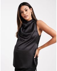 ASOS - Asos Design Maternity Sleeveless Cowl Top With Tie Detail - Lyst