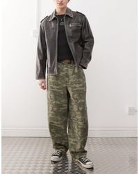 Reclaimed (vintage) - Wide Leg baggy Camo Print Jeans - Lyst