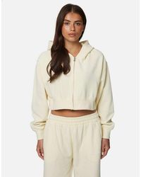 Good For Nothing - Vintage Wash Cropped Zip Through Hoodie - Lyst