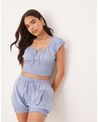 Aray - Crop top froncé d'ensemble - Lyst