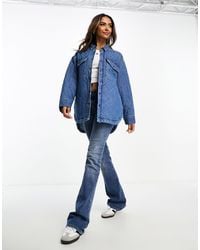 Lee Jeans - Camicia giacca di jeans pesante trapuntata - Lyst