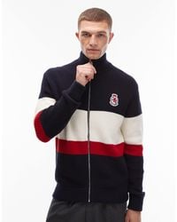 Tommy Hilfiger - Crest Colorblock Zip Through Fleece - Lyst
