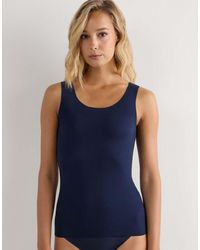 Intimissimi - Round-Neck Raw-Cut Cotton Vest Top - Lyst