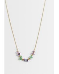 ASOS - Ketting Van Roestvrij Staal Met Hanger Van Halfedelstenen - Lyst