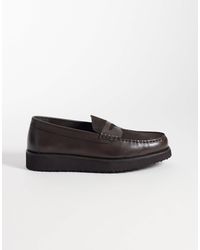 ASOS - – penny-loafer aus em leder und wildleder - Lyst