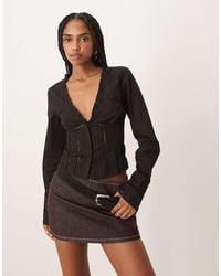 Free People - Frankie Corset Long Sleeve Top - Lyst