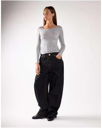 Glamorous - Relaxed Wide Leg Denim Jeans - Lyst