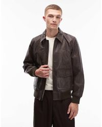 Levi's - Clayton Leather Aviator Jacket - Lyst