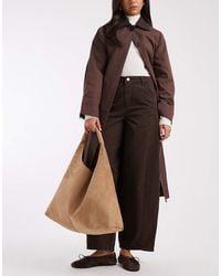 ASOS - Faux Suede Scoop Tote Bag - Lyst