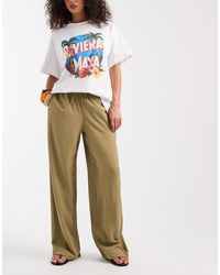 JJXX - Tie Waist Wide Leg Trousers - Lyst
