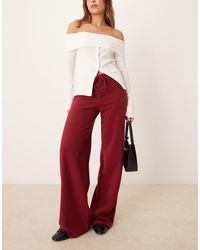 ASOS - Brushed Wide Leg Trousers Co Ord - Lyst