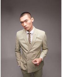 TOPMAN - Slim Double Breasted Suit Jacket - Lyst