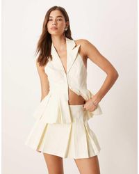 ASOS - Co-Ord Tailored Pleated Mini Skort - Lyst